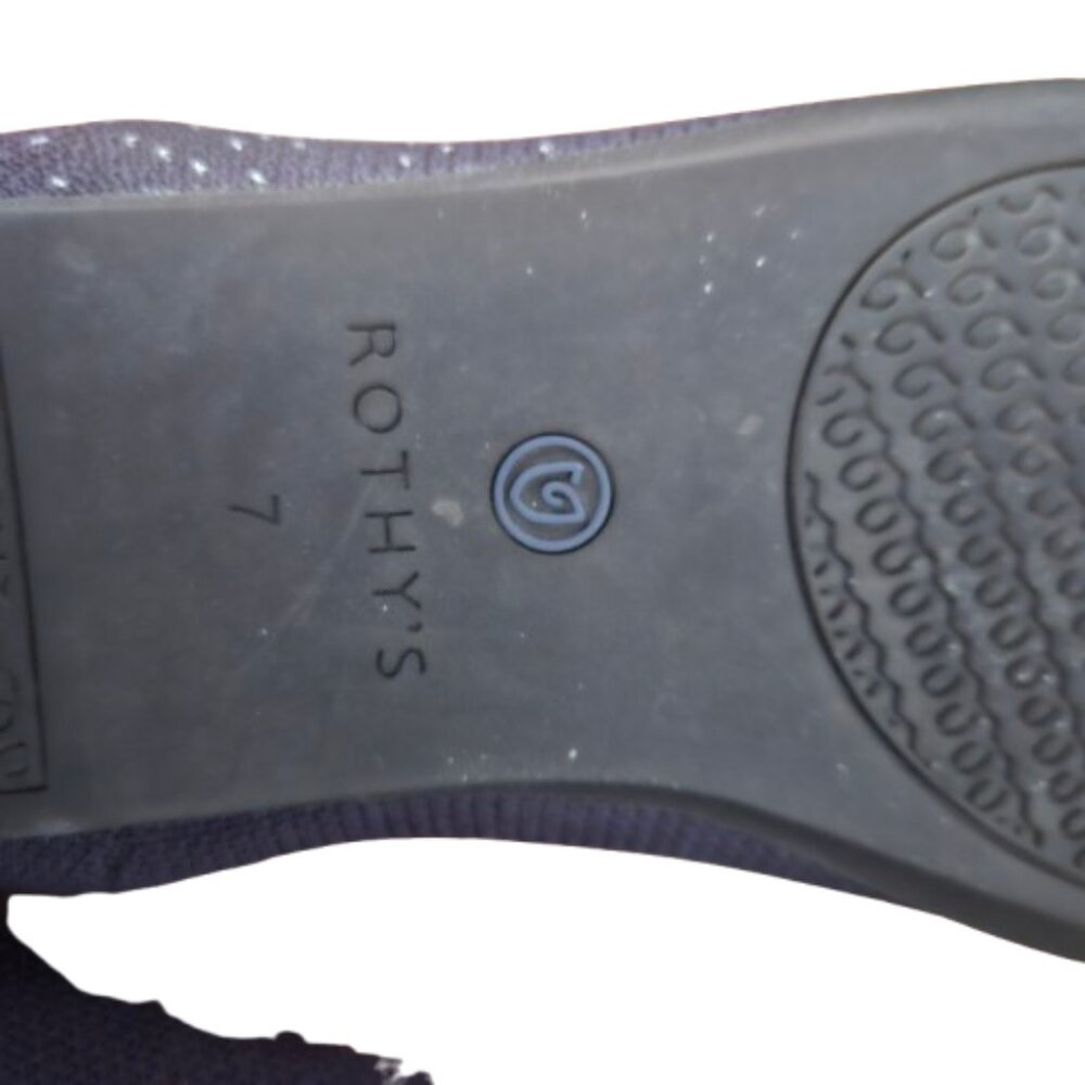 Rothy's The Loafer Pisces Zodiac Navy Silver Metallic Knit Flats Size 7 Rare HTF - Picture 10 of 10